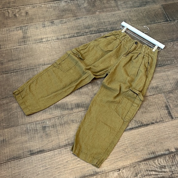 ZARA 100% LINEN CARGO OANTS SIZE S HIGH WAISTED - Picture 16 of 16